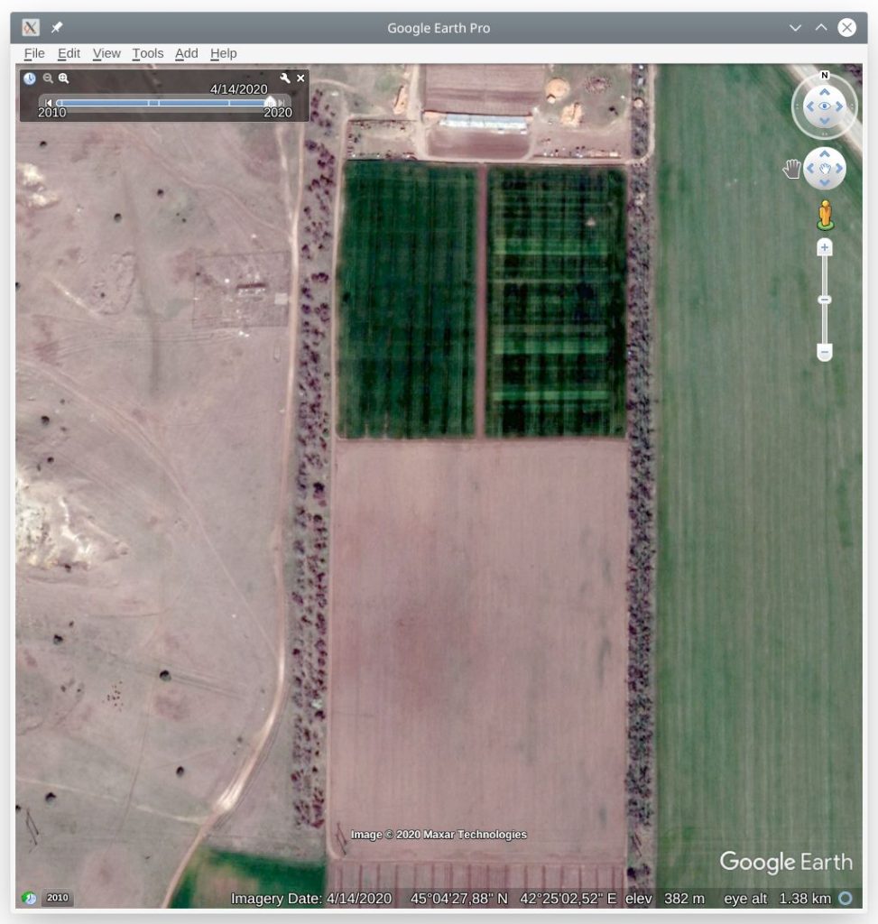 Космоснимок из Google Earth Pro на дату 2020-04-14